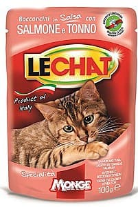 Влажный корм для кошек Monge LECHAT Pouch Chunkies Tuna and salmon 100gr