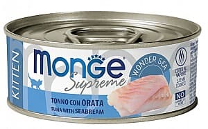 Влажный корм для кошек Monge SUPREME KITTEN Tuna/Seabream 80gr