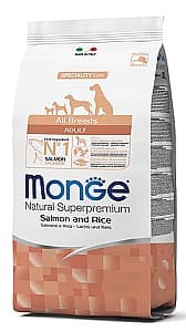 Hrană uscată pentru câini Monge ALL BREED ADULT Salmone/Rice 12kg