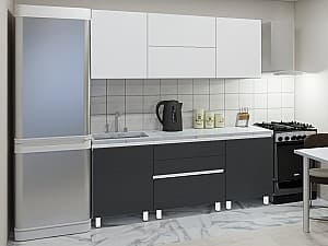 Кухонный гарнитур PS Гола-1 (Trendy Panel) 2 м White(Белый)/Storm Grey(Серый)