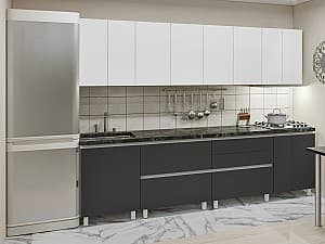 Кухонный гарнитур PS Гола-4 (Trendy Panel) 2.8 м White(Белый)/Storm Grey(Серый)