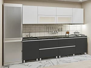 Кухонный гарнитур PS Гола-5 (Trendy Panel) 2.8 м White(Белый)/Storm Grey(Серый)