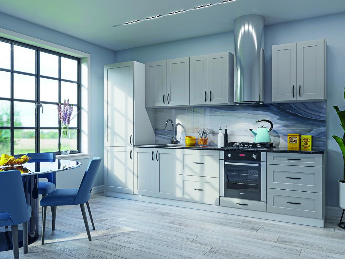 Set mobila bucatarie Confort-NV Rich 3.2 m Silk Grey