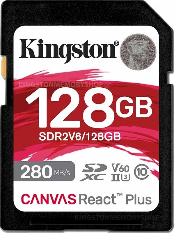 Карта памяти Kingston Canvas React Plus V60 128GB (SDR2V6/128GB)