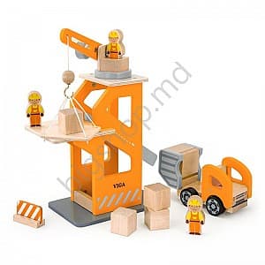 Интерактивная игрушка VIGA Crane Lift w/Dumper