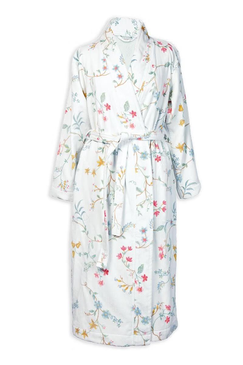 Halat de baie PIP Studio Les Fleurs M White
