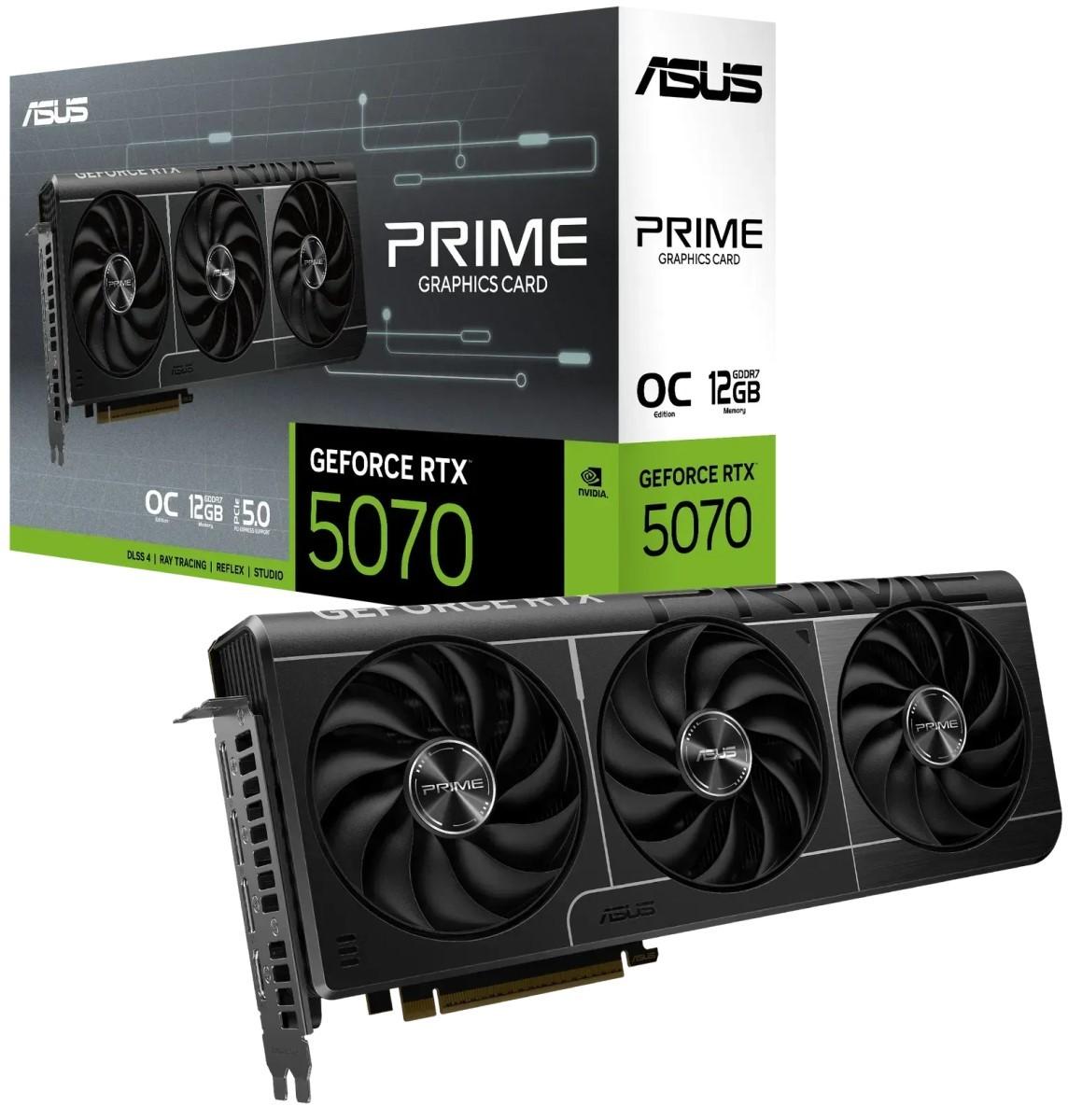 Видеокарта Asus GeForce RTX 5070 Prime OC 12GB