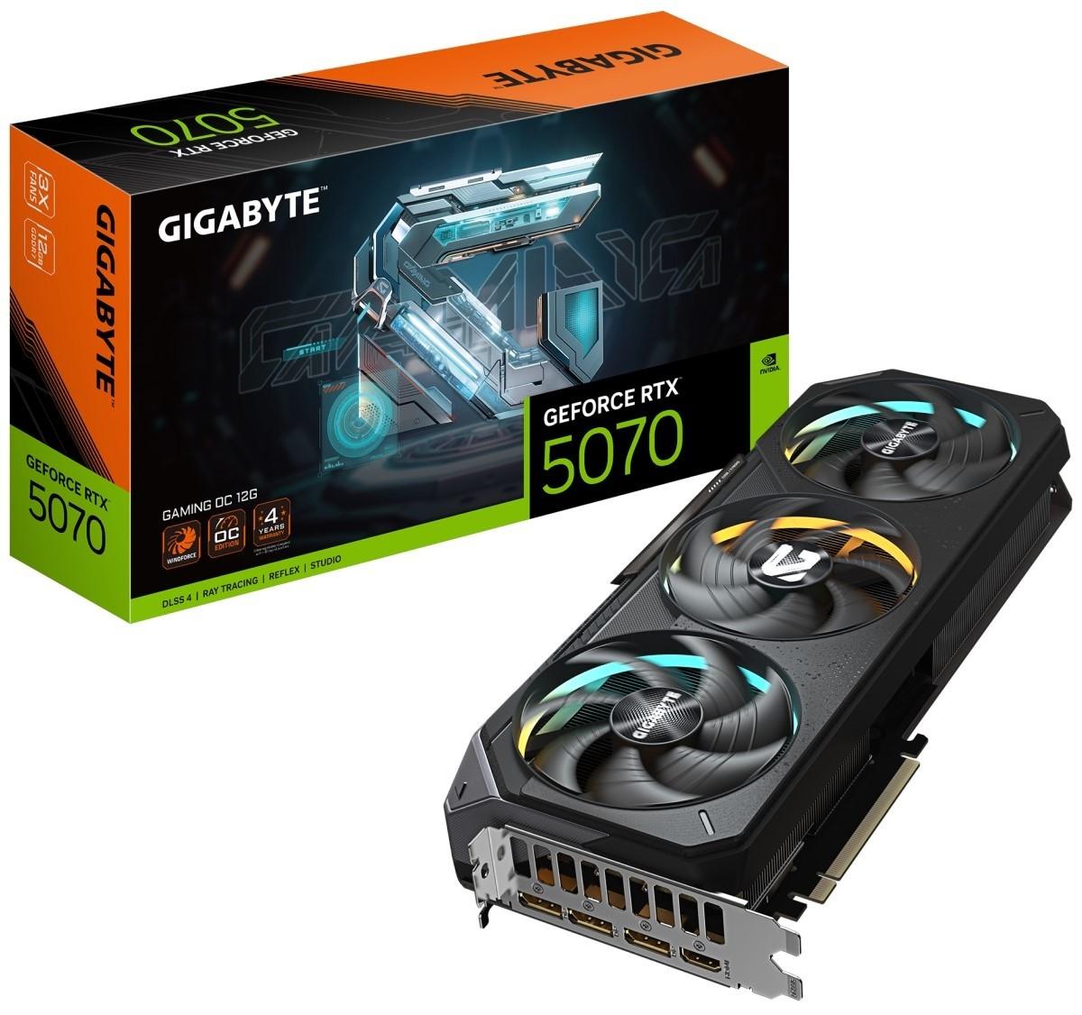 Видеокарта Gigabyte GeForce RTX 5070 GAMING OC 12G (GV-N5070GAMING OC-12GD)