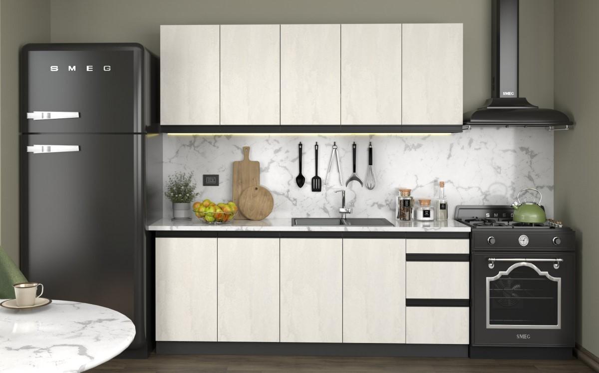 Set mobila bucatarie Yasen Niagara 2 m Piatra De Matase (Bej)