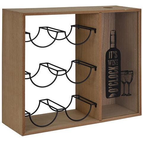 Raft pentru vin H&S 6 sticle + colector dopuri