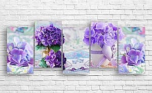 Tablou multicanvas Art.Desig Nuanțe de violet