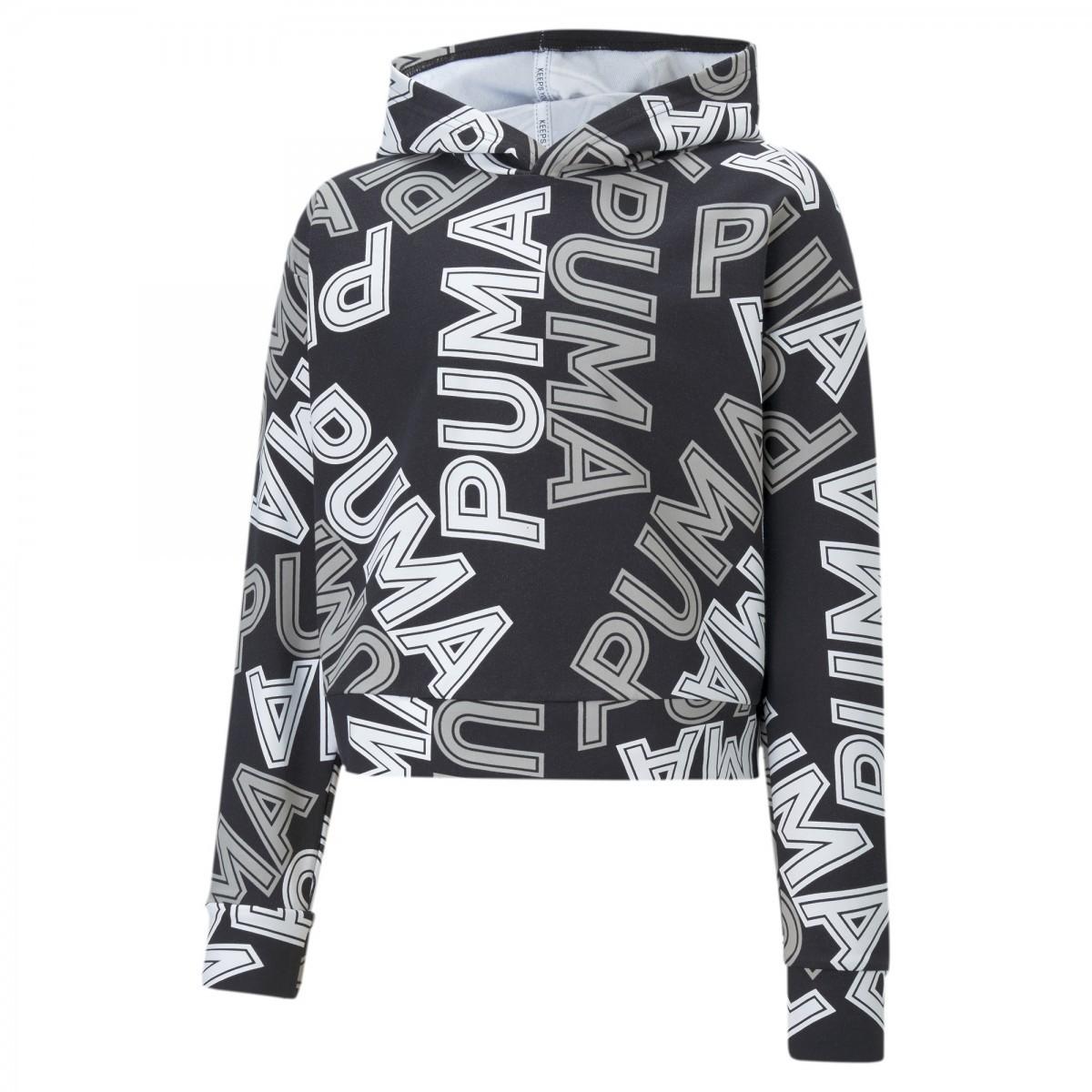 Hanorac barbati Puma Puma AOP Hoody black