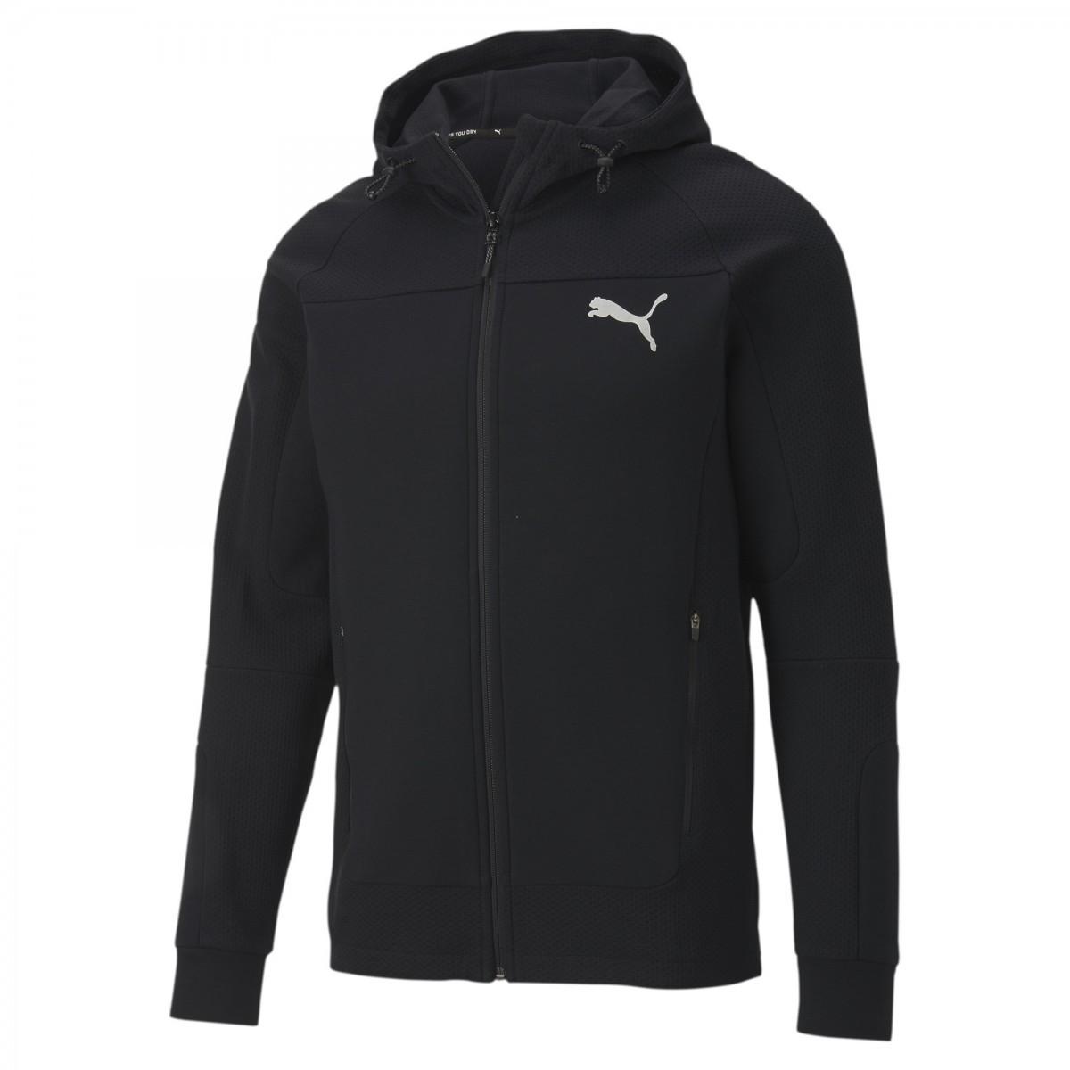 Scurta barbati Puma EVOSTRIPE Hooded Jacket Black