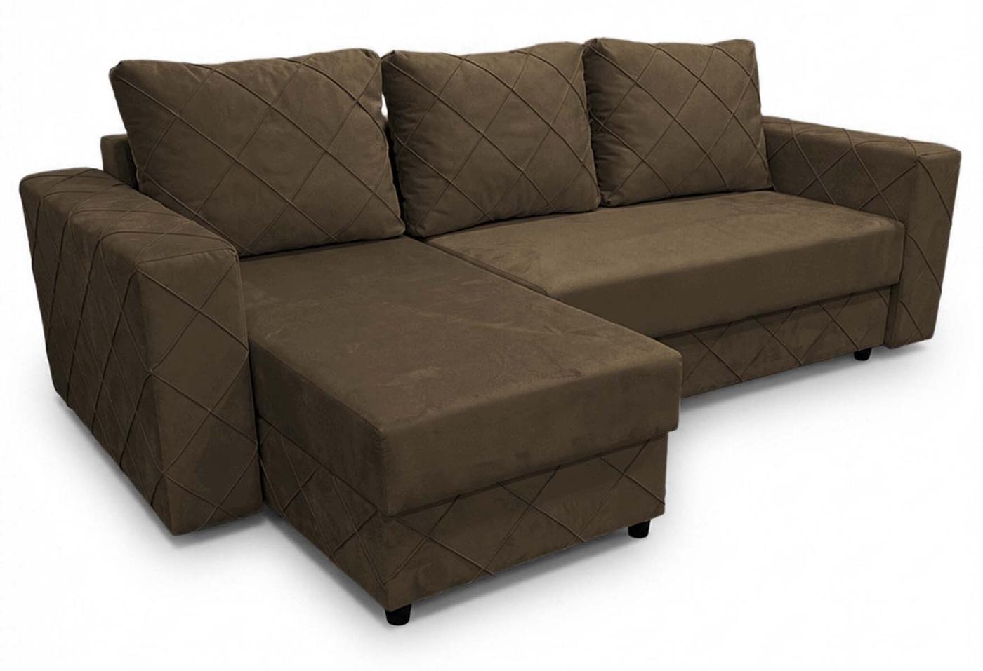 Canapea coltar Aurus Cristal 255x150 cm (tick-tac) Maro