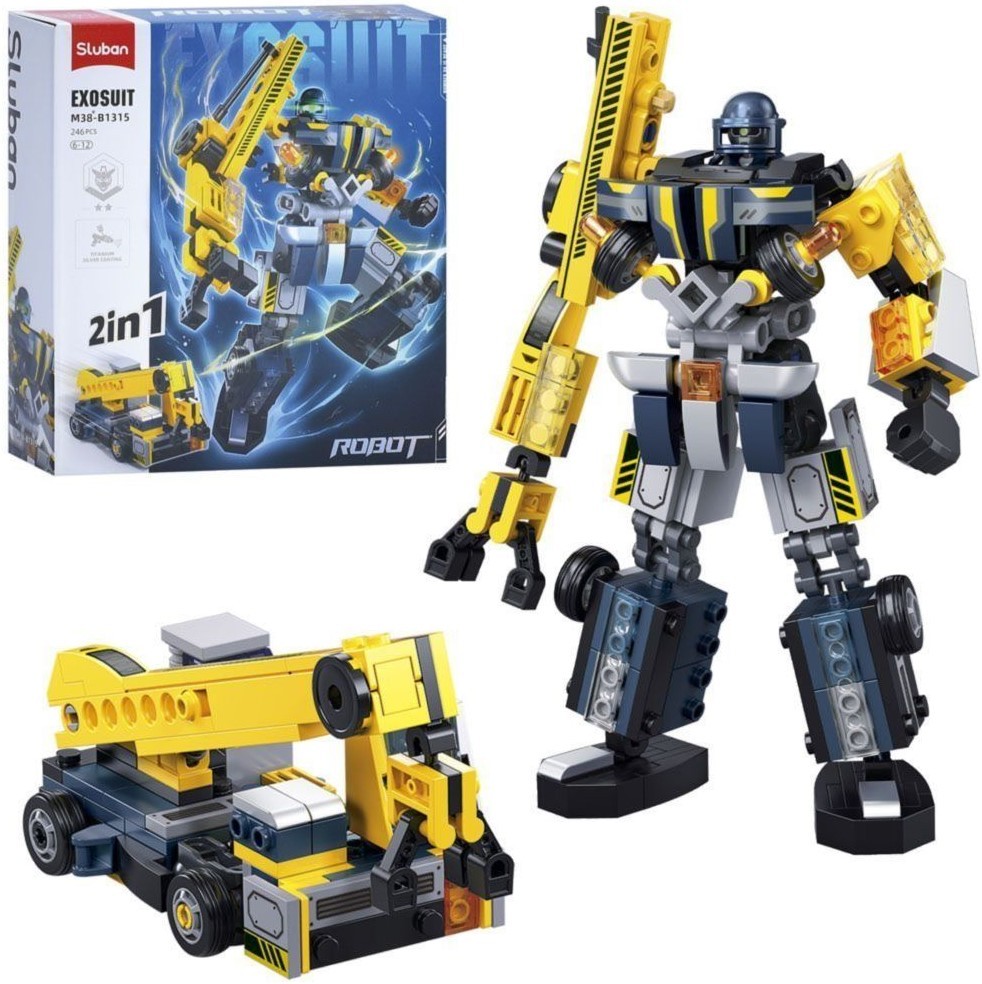 Constructor Sluban Robot-macara 2 în 1 (B1315)