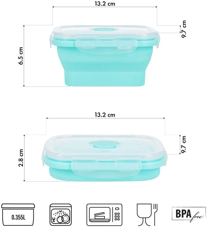 Set de recipiente alimentare Nils Camp NC4105 Grey