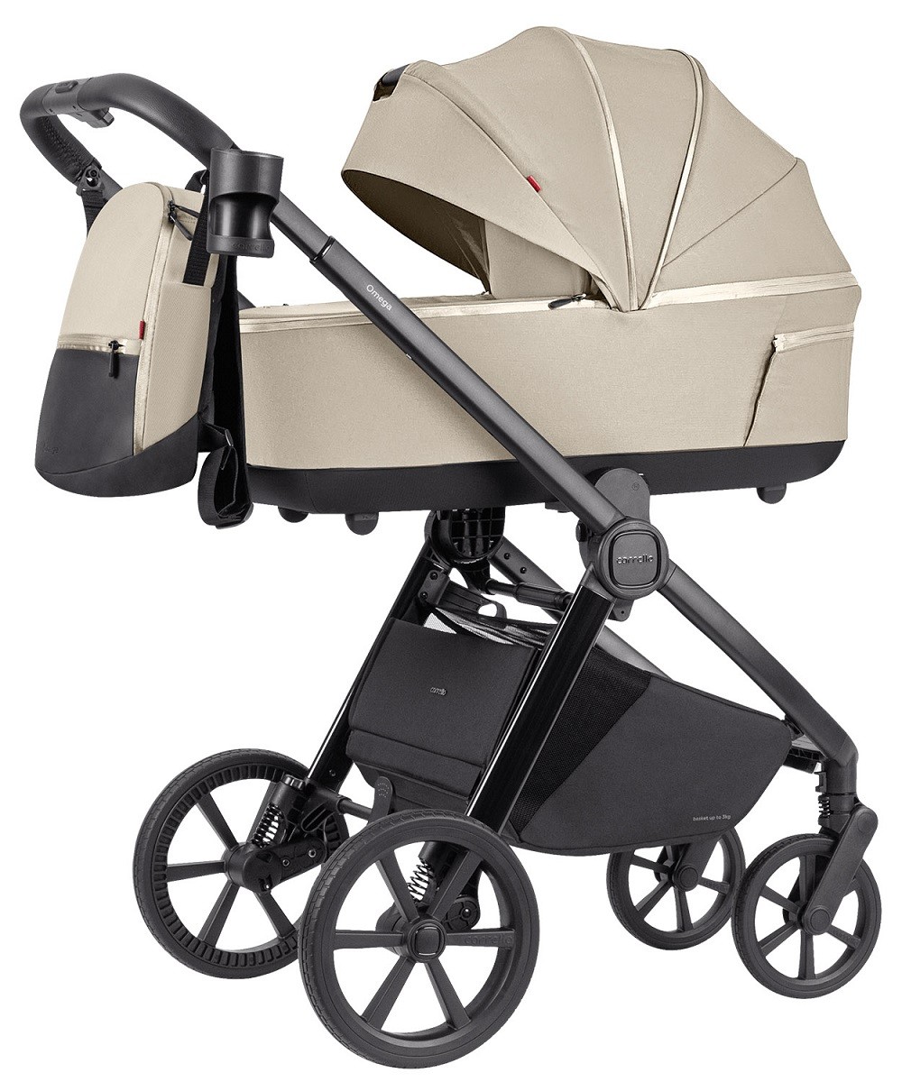 Carucior 2 in 1 Carrello OMEGA COSMO BLACK (Fara adaptoare)