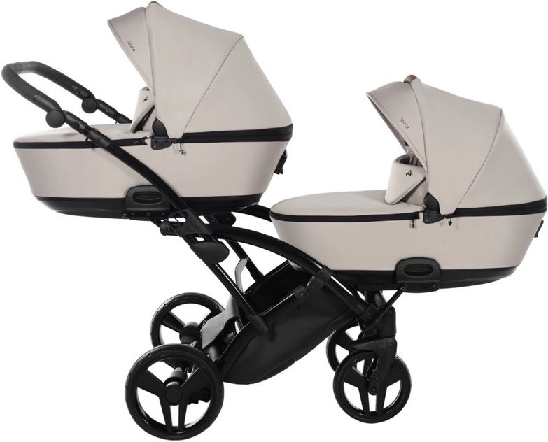 Carucior pentru gemeni Junama Space Duo Slim Ecco Beige 02
