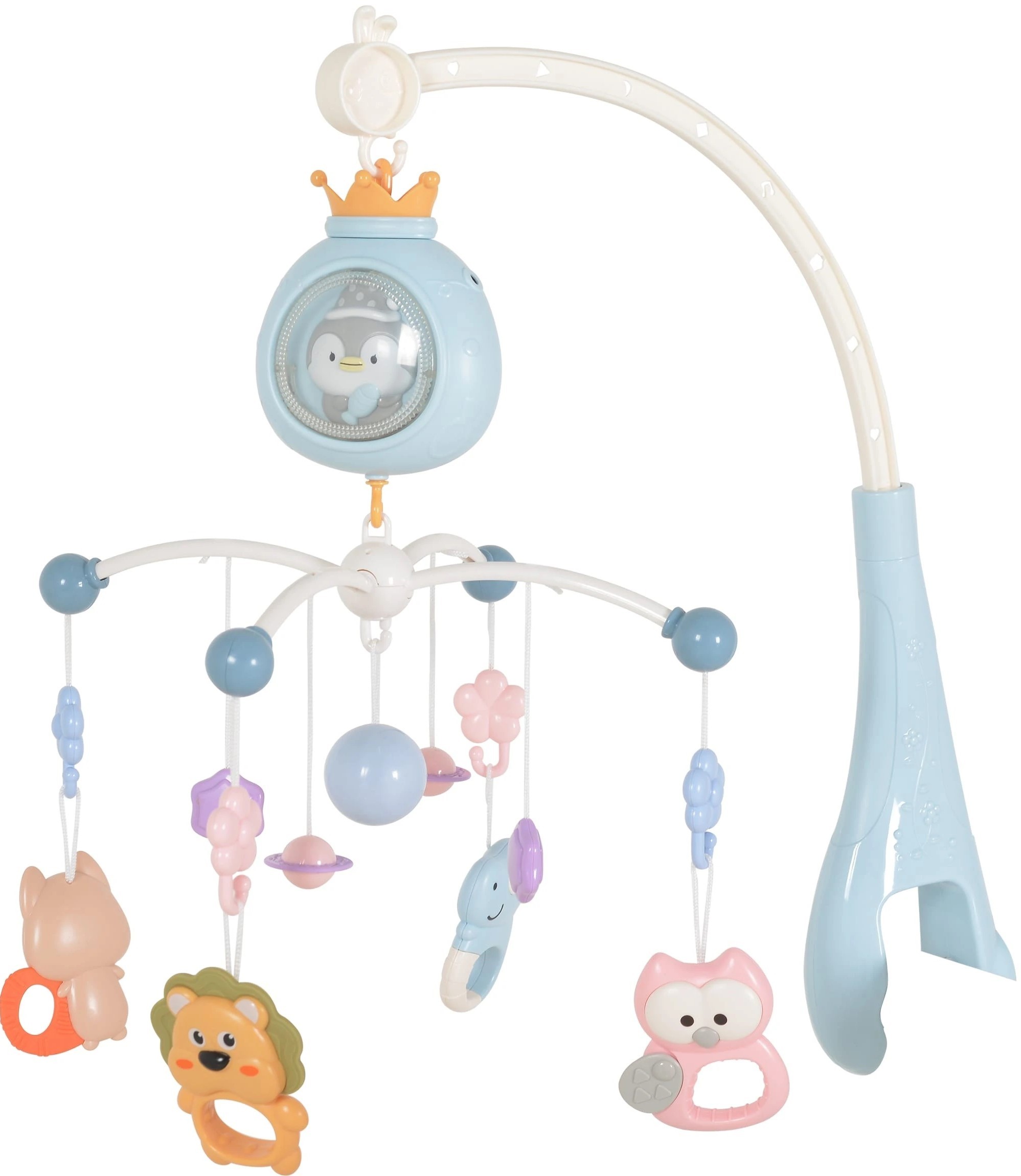 Carusel pentru patuc Moni Penguin Grey