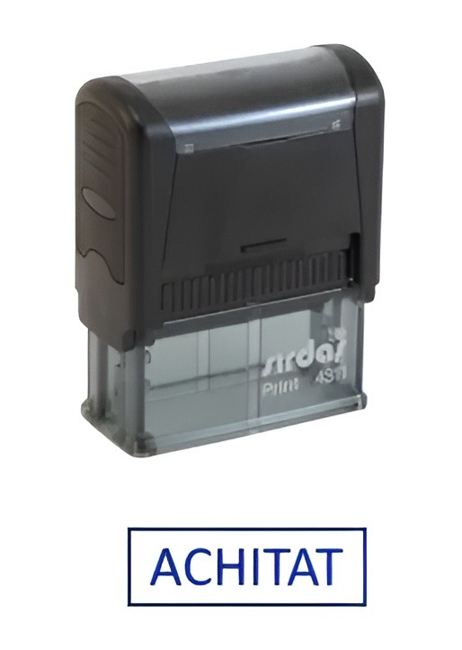 Stampila Sirdas ACHITAT 4311C, 14x38 mm