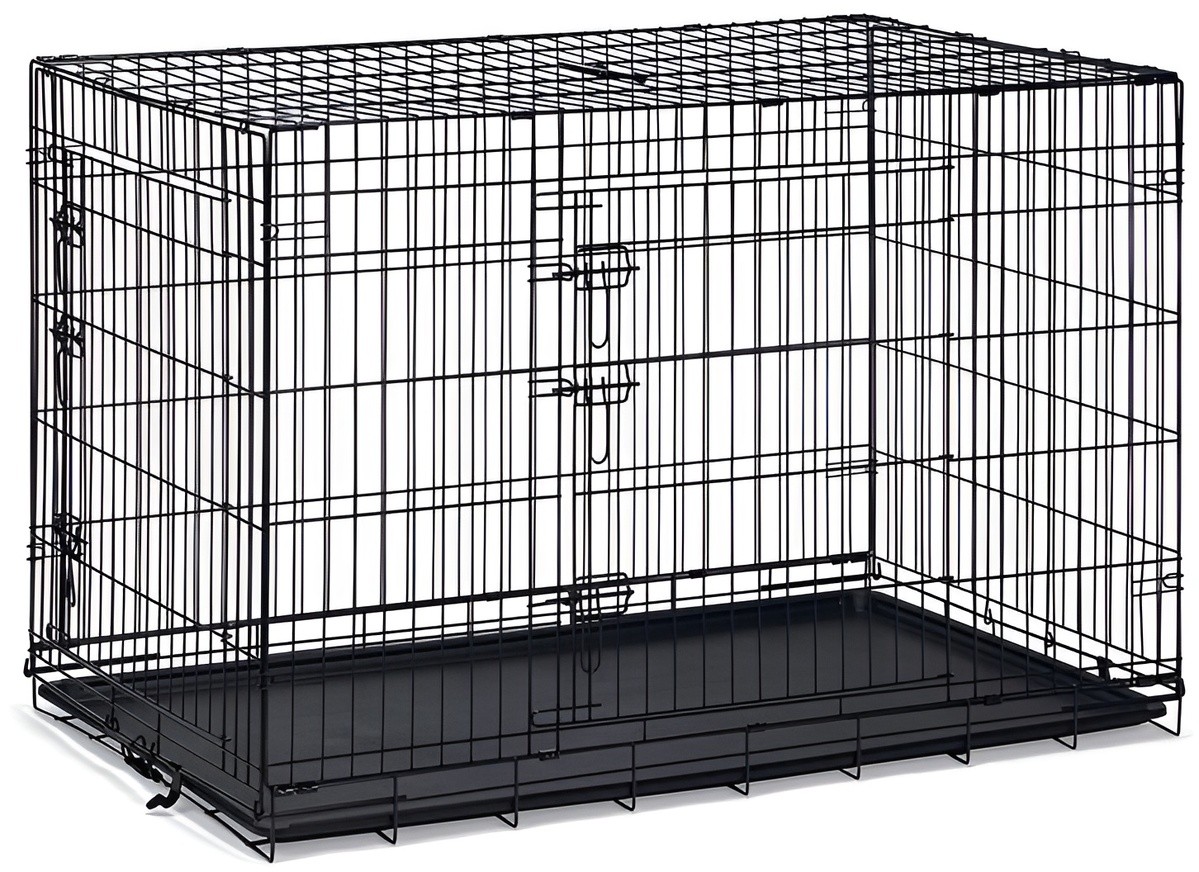 Cusca pentru caini Beeztees WIRECAGE 2DOORS Black XXL