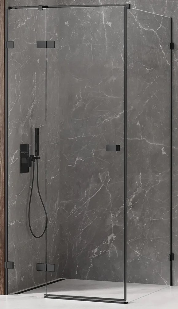 Cabina de dus New Trendy Avexa Black Rectangular L 100x80x200 Hinged EXK-1586