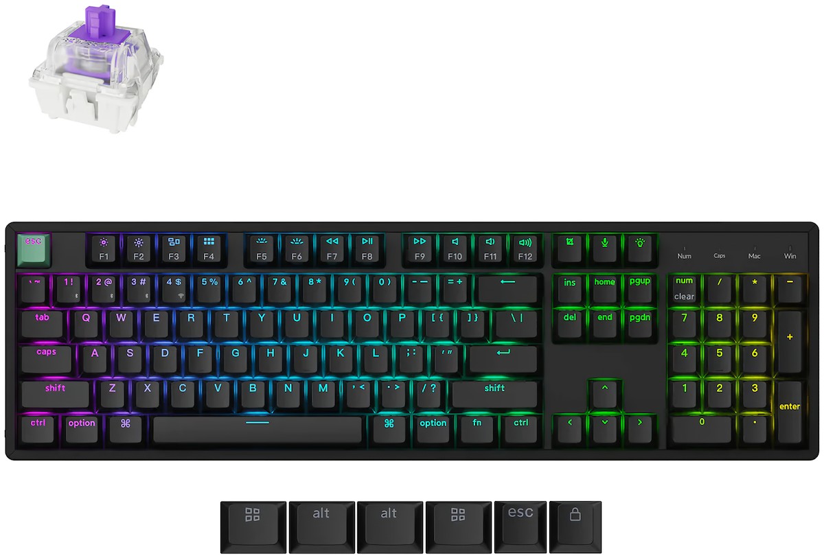 Tastatura gaming Keychron K10 HE QMK Wireless Magnetic Switch (K10H-F1)