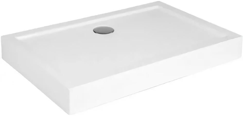 Cadita de dus Polimat GOLIAT White 90x80x14