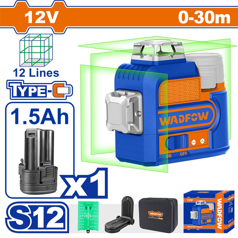 Nivel laser Wadfow WLE8M12