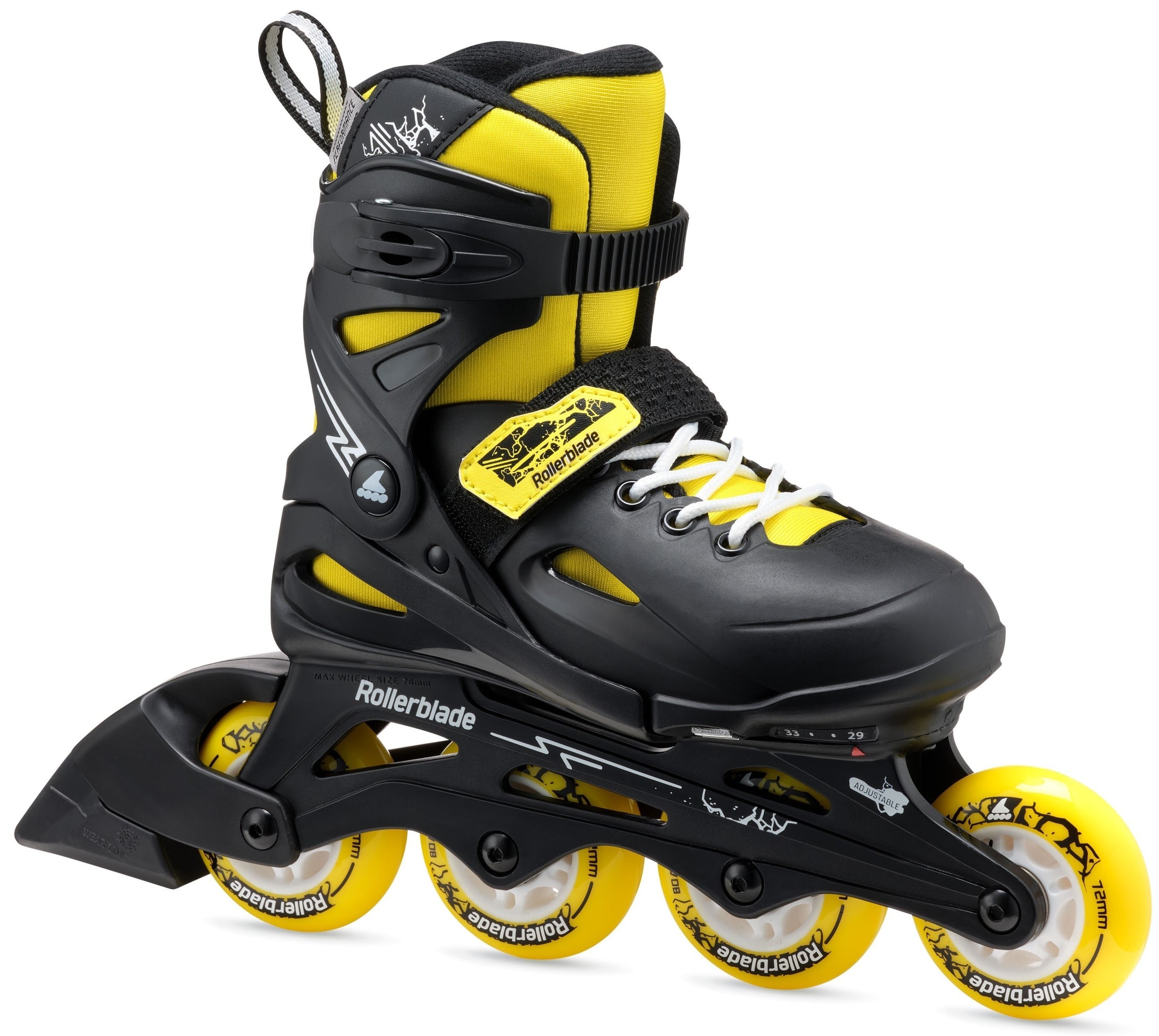 Role copii Rollerblade Fury Black/Yellow 33-38