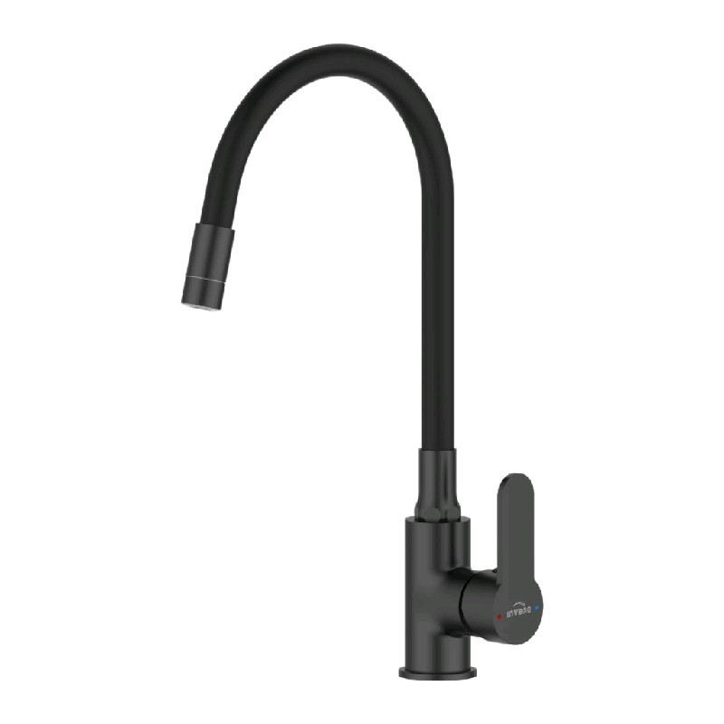 Baterie pentru lavoar Invena Ksanti Black/Chrome